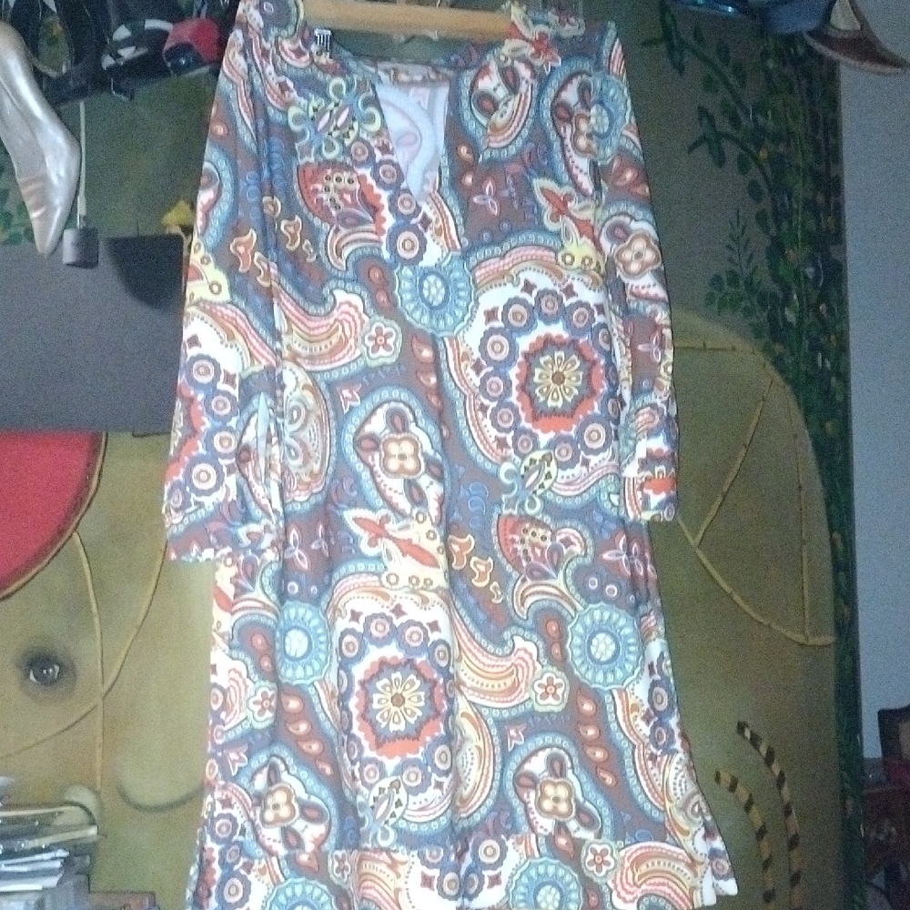 Jude Connally Multicolor Paisley A-Line Dress